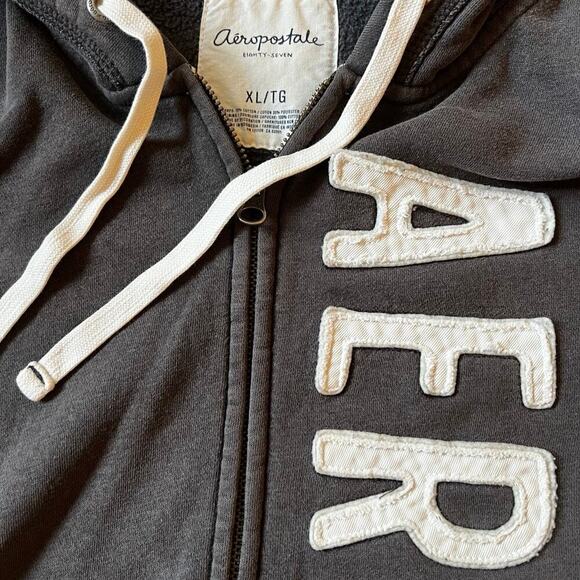 Aeropostale, women's size XL gray, full zipper hooidie - Picture 2 of 4
